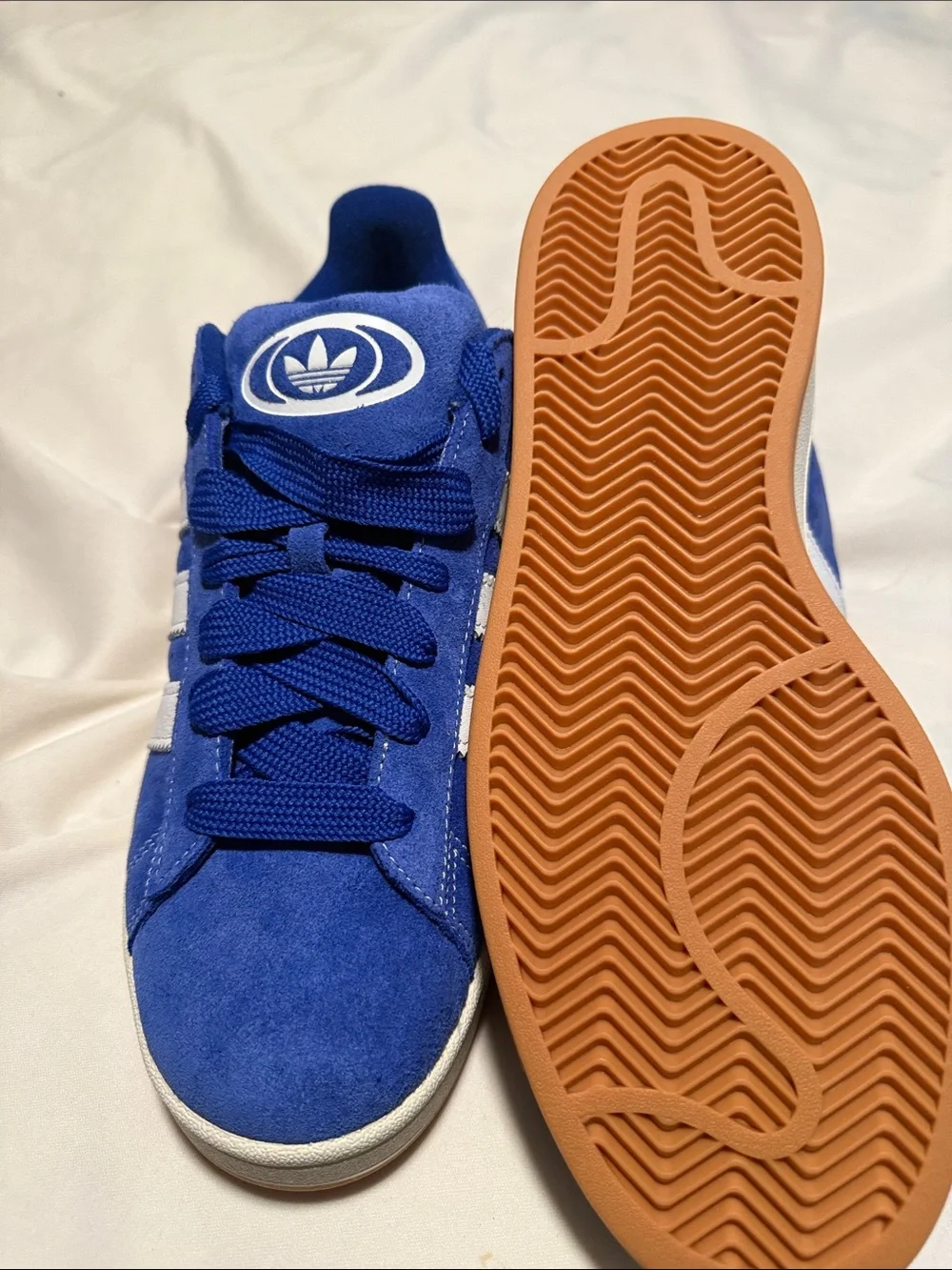 adidas Blue Suede Campus 00’s Sneakers with White Stripes